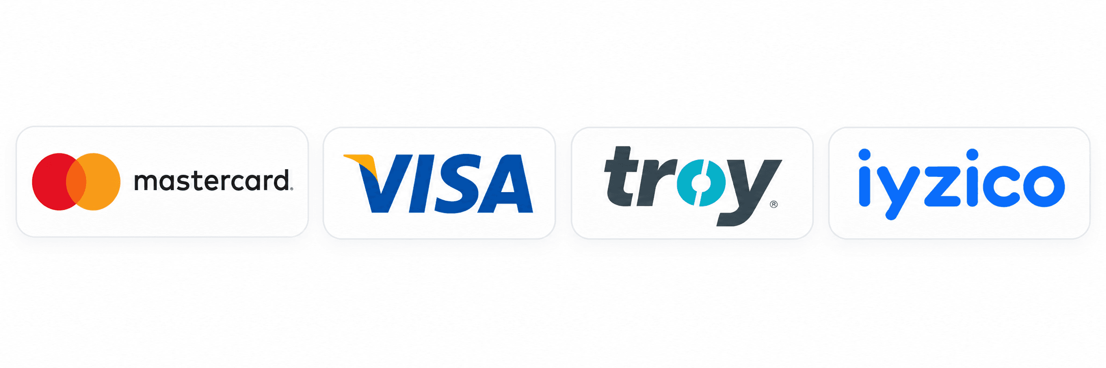 iyzico, Visa, Mastercard ve Troy ile güvenli ödeme
